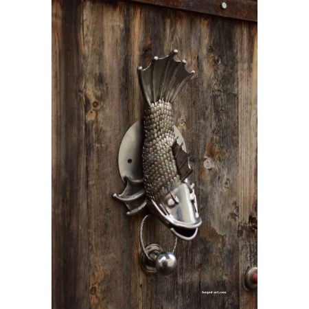 wrought iron door knocker fish